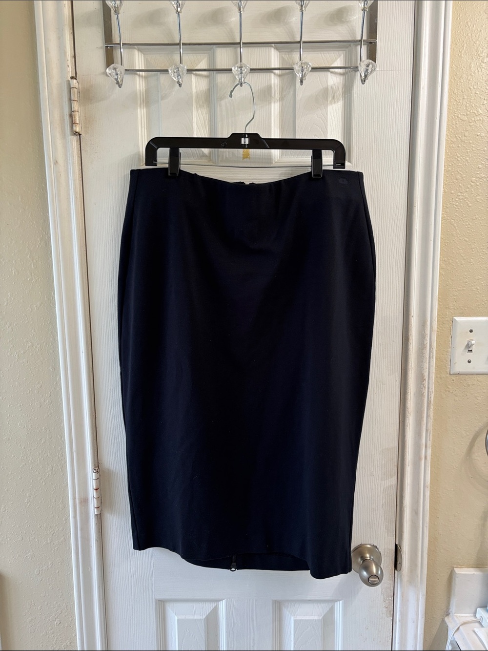 Lane Bryant Black Pencil Skirt with Exposed Back Zipper. NWOT